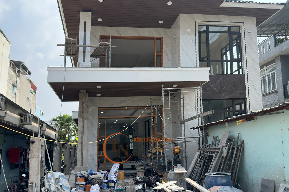 Rèm vải Depo nhật bản, rèm tổ ong và rèm sáo gỗ cao cấp lắp đặt nhà chú Thành
