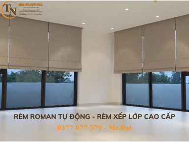 RÈM ROMAN TỰ ĐỘNG - RÈM XẾP LỚP CAO CẤP