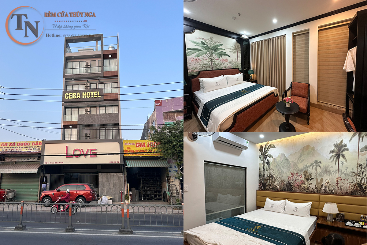 Thi công lắp đặt rèm cửa cao cấp cho khách sạn Cera Hotel Tô Ký, Hồ Chí Minh